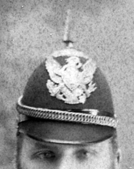 Detail of American  pikelhaube